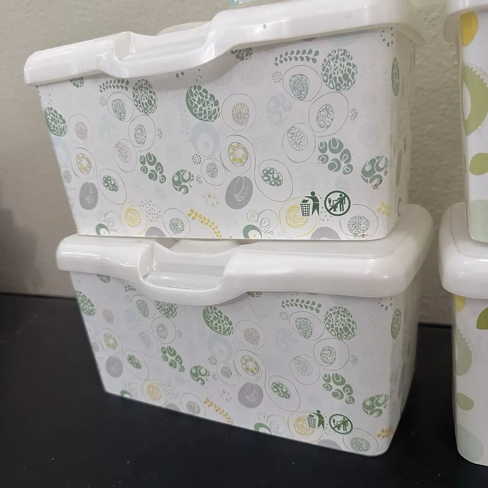 Huggies Baby Wipes Lot Of 5 EMPTY Containers Blue Green Pop Up Refillable